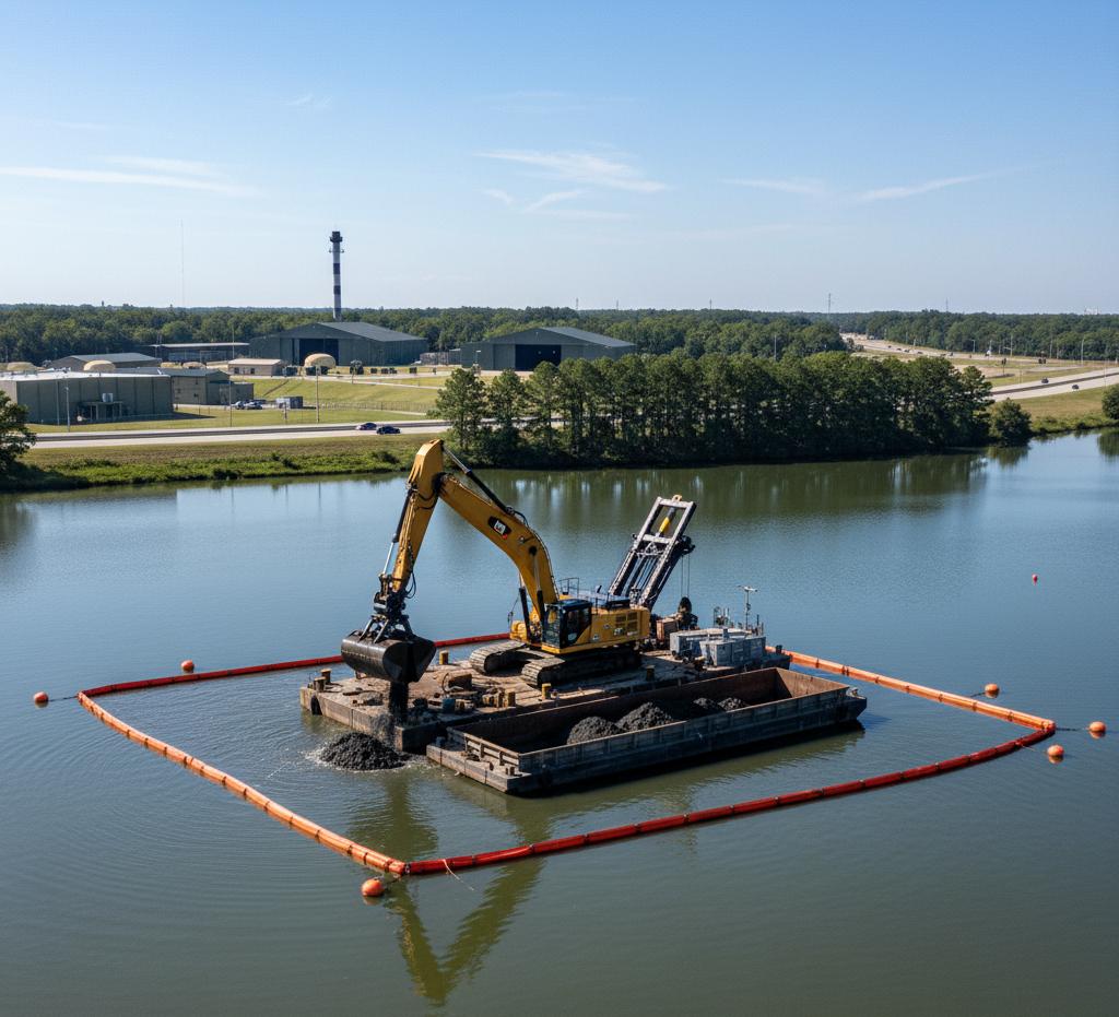 Dredging at a government facility